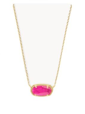 Elisa Gold Pendant Necklace in
Azalea Illusion